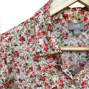 J.Jill Floral Button-up Blouse